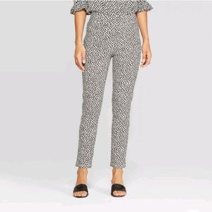 Women's Animal Print Hugh Rise Ankle Length Pants